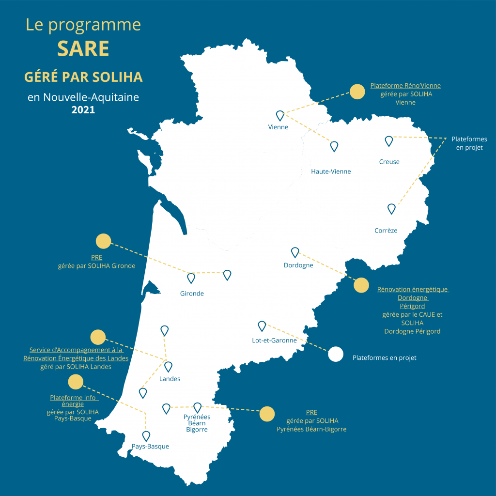 Cartographie PTRE . SOLIHA Nouvelle Aquitaine . Newsletter 7