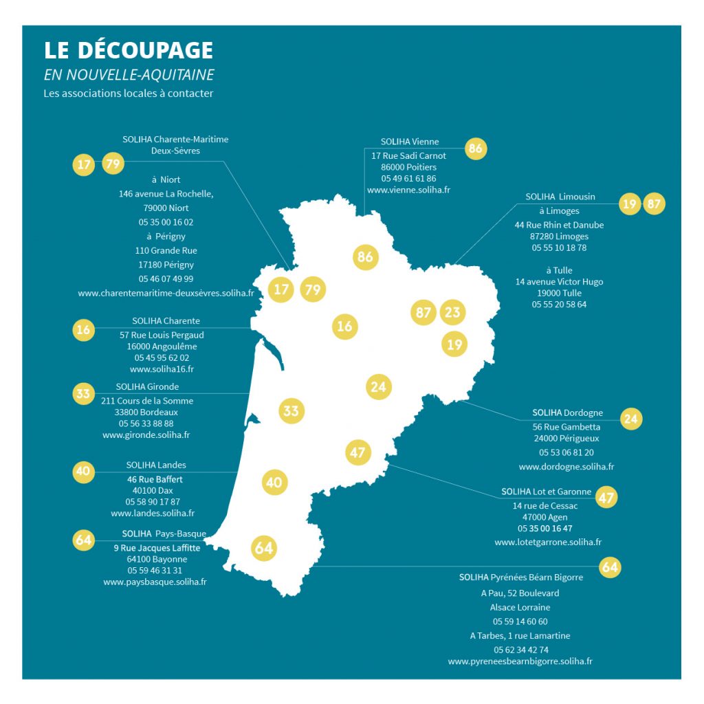 Cartographie SOLIHA Nouvelle Aquitaine